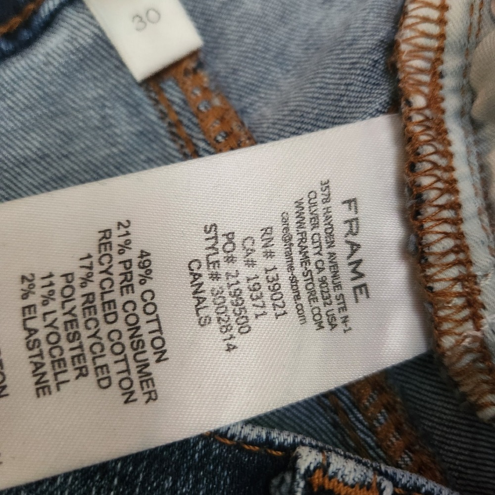 Frame The Icon in Canals Flare Jeans Designer Denim Retro Stretch Boho Size 30 - Picture 9 of 9